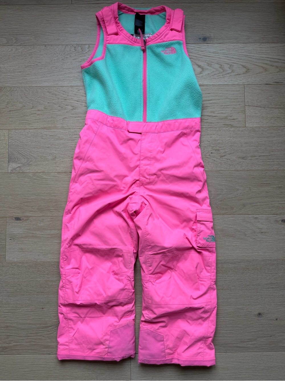 The North Face Girls Size 6 Pink Insulated Snow Bib Ski Overalls